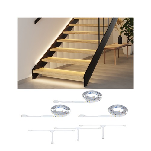 Dekorační - P 71221 MaxLED Stair LED Strip prodloužení 3x 1m 3x0,6W 2700K - PAULMANN - foto 1
