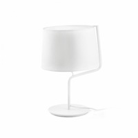 Stolní lampy dekorační - FARO 29332 BERNI bílá stolní lampa - FARO
