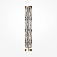 Stojací lampy - M MOD043FL-08G Stojací lampa Puntes 8xE14 480W zlatá ocel křišťálové přívěsky nastavitelná výška  - MAYTONI