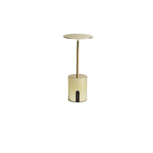 Na stůl - FAN LED-LIBERTY-ORO Nabíjecí venkovní svítidlo LIBERTY LED TOUCH DIMM zlatá 3000K IP44 baterie 4000 mAh bezdrátové + USB nabíjení - FANEUROPE - foto 1