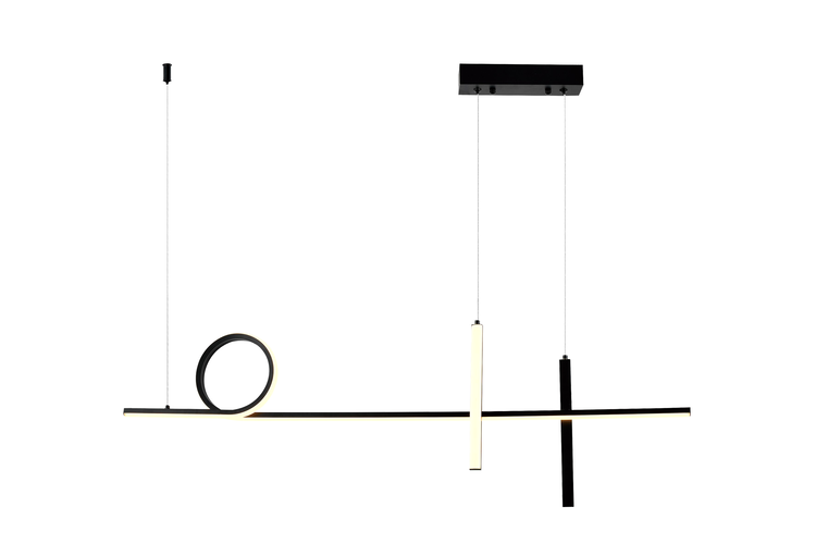 LED závěsná svítidla Optonica - LED závěsná lampa 24W černá/bílá - foto 1