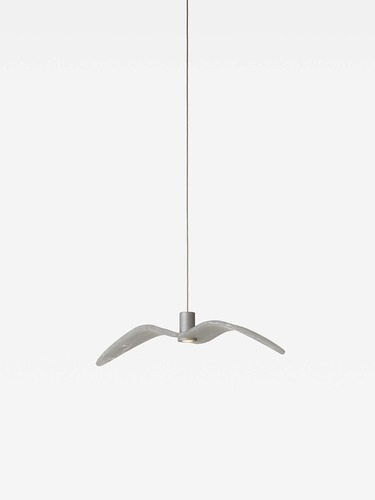 Dekorativní - BRO PC01386_006 Závěsné svítidlo NIGHT BIRDS MINI PENDENT triplex opal BROKISGLASS mat / stříbrná / Trimless  kabelová verze (bílá struktura) / kabel stříbrný - BROKIS - foto 1