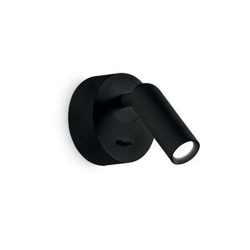 Bodová - ILUX 260617 LED Nástěnné bodové svítidlo Ideal Lux BEAN ROUND AP NERO 260617 3,5W 220lm 3000K IP20 7cm kulaté černé - IDEALLUX - foto 1