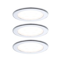 Zapuštěná - P 93118 LED vestavná nábytková svítidla 3ks sada kruhové 65mm 3x2,5W 230/12V 3000K chrom - PAULMANN