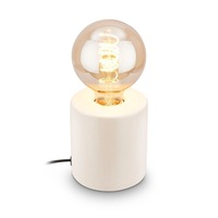Stolní lampy dekorační - BRILO 7658016 Tubo stolní lampička - s vypínačem, E27 patice, max. 10W, bílá - BRILO