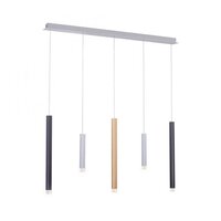 Vícečetná - PN 2527-95 PURE-GEMIN LED závěsné svítidlo v barvě kartáčovaného hliníku s funkcí stmívání a nastavitelnou výškou SimplyDim 3000K - PAUL NEUHAUS