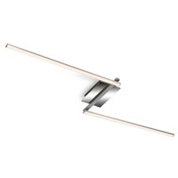 Dekorativní - BRILO 3500-018 LED stropní svítidlo, 143,6 cm, 12 W, hliník-chrom - BRILO