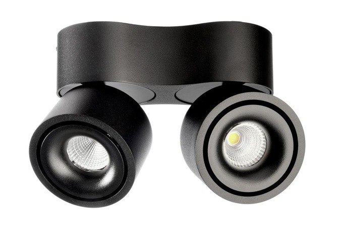 Bodová - IMPR 348236 Deko-Light stropní přisazené svítidlo, Uni II Mini Double, Tilt, 21 W, DIM, 2700 K, 220-240V 1240 lm 160 mm černá - LIGHT IMPRESSIONS - foto 1