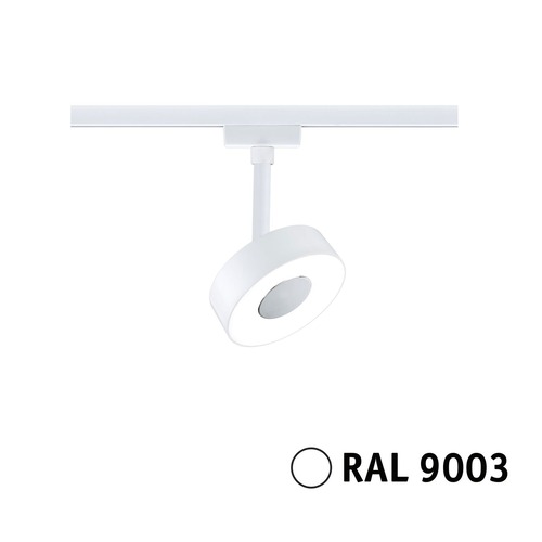 Svítidla - P 94892 URail LED lištový spot Circle samostatné svítidlo 5W 4000K stmívatelné 230V bílá - PAULMANN - foto 1