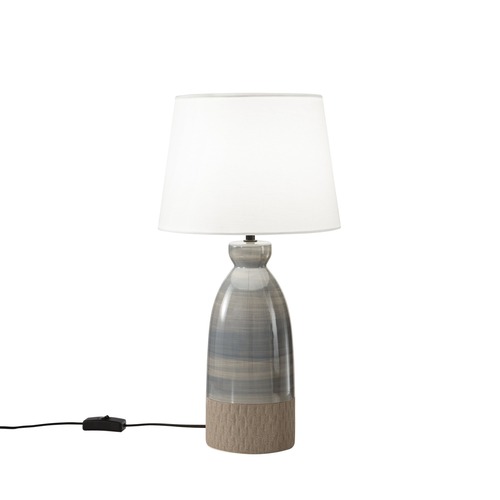 Stolní lampy dekorační - FAN I-NAVAJO-L Stolní lampa Lume Navajo šedá 1xE27 25x49 cm - FANEUROPE - foto 1
