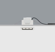 Hranatá - ERCO 1086730000 Vestavné svítidlo COMPAR Lens wallwasher DALI-2 LED 6W 367lm 3000K bílé, vnitřek černý - ERCO