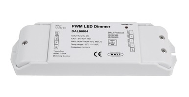 Ovladače a stmívače pro jednobarevné LED pásky - IMPR 843010 Deko-Light řídící jednotka DALI PWM stmívač CV 4CH 12/24V 5A/Channel 12-24V DC DALI-Bus nach IEC 62386 4 CH