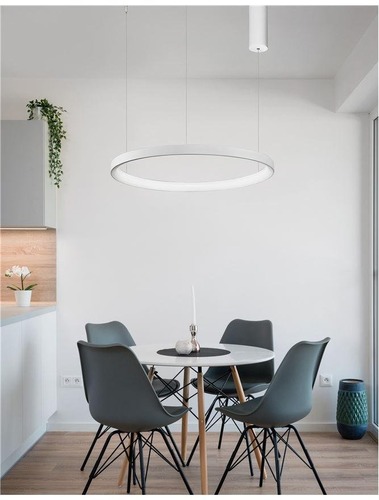 Kruhová - NV 9853681 Závěsné svítidlo PERTINO bílý hliník a akryl LED 38W 230V 3000K IP20 stmívatelné - NOVA LUCE - foto 1