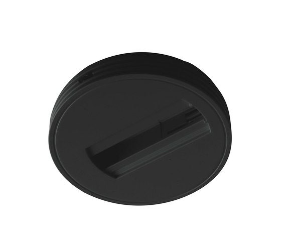 Lišty a příslušenství EUTRAC - FAN LED-TRACK-BASE NERO Příslušenství BASE, černá pro FARO BINARIO 12x2,5 cm - FANEUROPE - foto 1