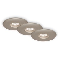 Kruhová - BRI 7240-032 3ks sada LED vestavné svítidlo, pr. 4,5 , 1,8 W, matný nikl - BRILONER