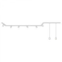 Lištové Briloner 230V - BRILO 8013086 BRILONER 1-fázový lištový systém, 6x spot, 2x závěsná svítidla, 3 rohová spojka, bílé 8013086