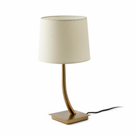 Stolní lampy dekorační - FARO 29685-05 REM bronzová/béžová stolní lampa - FARO
