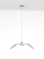 Dekorativní - BRO PC00963_009 Night Birds, závěsné svítidlo, 5W LED, opal / opaktní sklo / světle šedý kabel, délka 73cm - BROKIS A