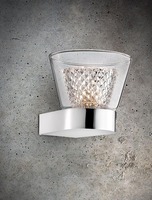 Dekorativní - NV 1300301302 Nástěnné svítidlo BOCCALE chromovaný hliník čiré sklo G9 1x5W IP20 vč. žárovky - NOVA LUCE