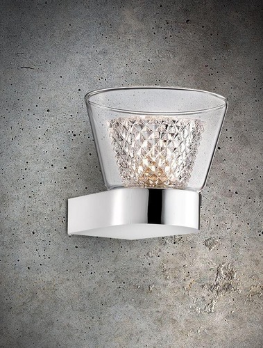 Dekorativní - NV 1300301302 Nástěnné svítidlo BOCCALE chromovaný hliník čiré sklo G9 1x5W IP20 vč. žárovky - NOVA LUCE - foto 1
