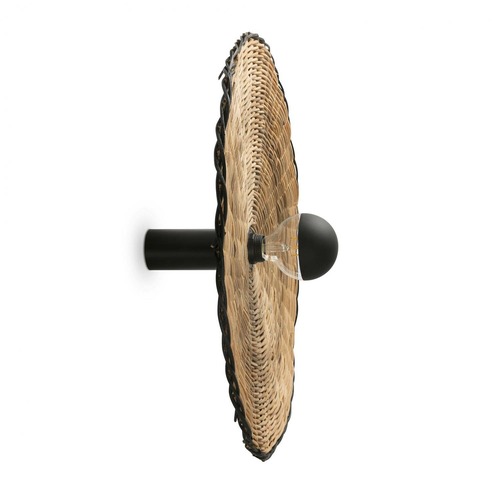 Dekorativní - FARO 62174-69 COSTAS 600 H140 nástěnné a stropní svítidlo, černá/ratan - FARO - foto 1