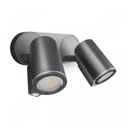 Nástěnná - STEIN 058654 Venkovní nástěnné svítidlo SPOT DUO S CONNECT antracit 14,6W 3000K IP44 Bluetooth se senzorem - STEINEL - foto 1