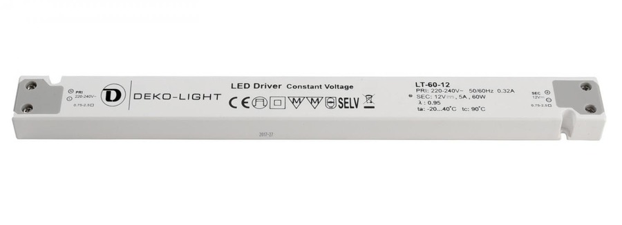 Stabilizované napětí - IMPR 862093 Deko-Light napájení LT-60-12 konstantní napětí 5000 mA IP20 12V DC 60W - LIGHT IMPRESSIONS - foto 1