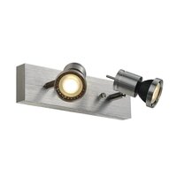 Bodová - LA 147442 Bodové svítidlo ASTO II spot hliník česaná  230V GU10 2x50W 85° - BIG WHITE (SLV)