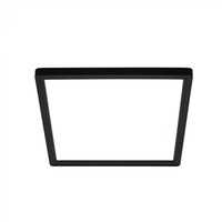 Hranatá - BRILO 7516415 Tava LED stropní svítidlo, ploché, přímé a nepřímé osvětlení, 1900 lm, 16 W, černá, 24x24 cm - BRILO