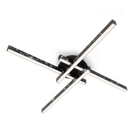 Dekorativní - BRILO 3519-045 LED stropní svítidlo, 60 cm, 21 W, 2900 lm, černá - BRILO