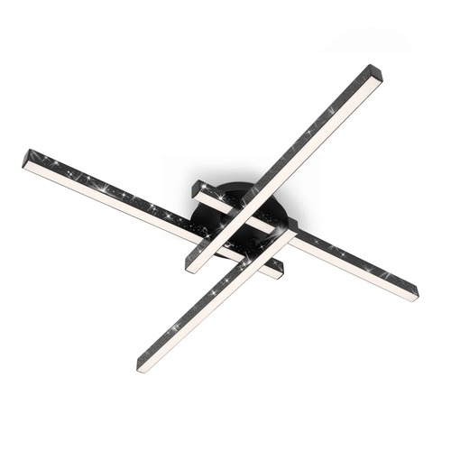 Dekorativní - BRILO 3519-045 LED stropní svítidlo, 60 cm, 21 W, 2900 lm, černá - BRILO - foto 1