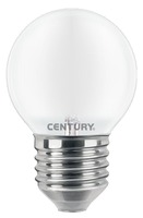 E27 - CEN INSH1G-062740 LED FILAMENT MINI GLOBE SATEN 6W E27 4000K 806Lm 360d 45x72mm IP20  - CENTURY