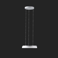 Kruhová - OS CAR66875 CARINA LE1 závěsné skleněné svítidlo stříbrná / bílá IP40 4000 K 24W LED DALI (původní kód OS 66875) - OSMONT