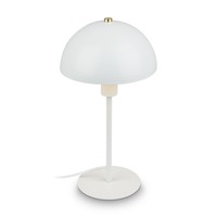 Stolní lampy dekorační - BRILO 7671016 Pura stolní lampička - s vypínačem, E14 patice, bílá - BRILO