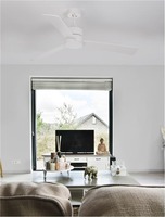 Ventilátory - NV 9952355 Stropní ventilátor AXEL bílý hliník a listy dub - NOVA LUCE