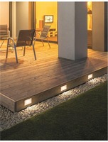 Zapuštěná - NV 9083011 Venkovní zapuštěné svítidlo do zdi COVE matný bílý litý hliník a skleněný difuzor LED 1.5W 3000K 200-240V 120st. IP54 - NOVA LUCE