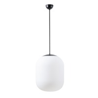 Koule - OS TAN58134 TANIA P2 závěsné skleněné svítidlo černá / bílá IP40 40W E27 - OSMONT