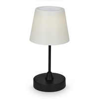 Na stůl - BRILO 7032-415 LED venkovní stolní lampa s dotykovým vypínačem, pr.30 cm, LED modul, 3 W, 340 Lm, černá - BRILO