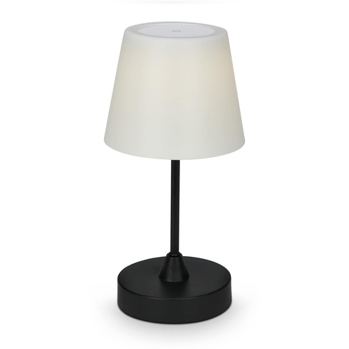 Na stůl - BRILO 7032-415 LED venkovní stolní lampa s dotykovým vypínačem, pr.30 cm, LED modul, 3 W, 340 Lm, černá - BRILO - foto 1
