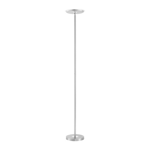 Stojací lampy - LD 11729-55 HANS LED stojací lampa v barvě oceli kruhové s teplou bílou barvou světla vč. stmívání 3000K - LEUCHTEN DIREKT / JUST LIGHT - foto 1