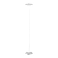 Stojací lampy - LD 11729-55 HANS LED stojací lampa v barvě oceli kruhové s teplou bílou barvou světla vč. stmívání 3000K - LEUCHTEN DIREKT / JUST LIGHT