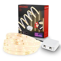 Dekorační - BRI 8018147 Startovací sada On/Off LED pásek pro nástěnné panely – 260cm, vypínač, vč. rozbočovače - BRILONER