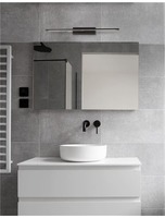 K zrcadlu - NV 9053202 Nástěnné svítidlo nad zrcadlo MONDRIAN černý hliník a akryl LED 20W 220-240V 3000K IP44 - NOVA LUCE