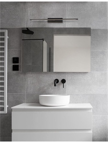 K zrcadlu - NV 9053202 Nástěnné svítidlo nad zrcadlo MONDRIAN černý hliník a akryl LED 20W 220-240V 3000K IP44 - NOVA LUCE - foto 1