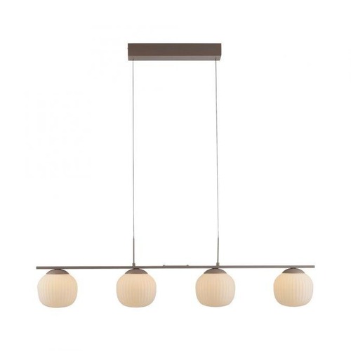 Podélná - LD 15179-39 LED závěsné svítidlo NAMI, písková barva, 4-ramenné, stmívatelné, opálové sklo, SimplyDim, 3000K - JUST LIGHT - foto 1