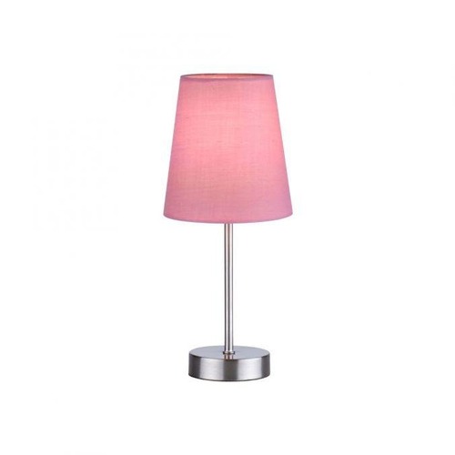 Stolní lampy dekorační - LD 11680-88 HEINRICH Stolní lampa, růžová, 1x E14 LED, stínidlo, šňůrový vypínač - LEUCHTEN DIREKT / JUST LIGHT - foto 1