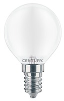 E14 - CEN INSH1G-041440 LED FILAMENT MINI GLOBE SATEN 4W E14 4000K 470Lm 360d 45x80mm IP20  - CENTURY