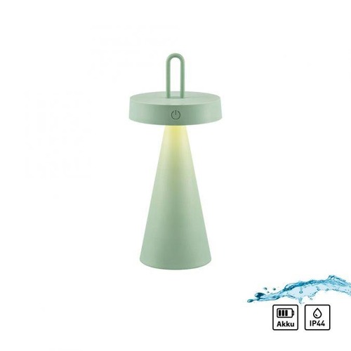 Na stůl - LD 19302-43 ALWA LED stolní lampa na baterie zelená stmívatelné dotykem IP44 vnitřní i venkovní svítidlo 2700K - JUST LIGHT - foto 1