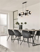 Podélná - NV 9043307 Závěsné svítidlo PIELO černý kov opálové sklo G9 8x5W 230V IP20 bez žárovky - NOVA LUCE