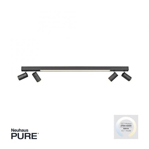 Bodová - PN 6121-13 Stropní svítidlo PURE-LINES LED 10W 2700-5000K + 4x LED 4W 2700-5000K antracit - PAUL NEUHAUS - foto 1